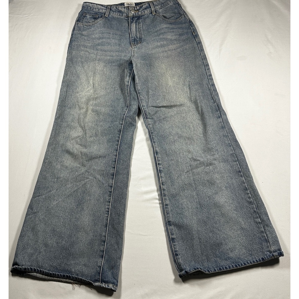 Bella Wide Leg Jeans Womens Medium Wash High Rise Retro Baggy Denim Size 32